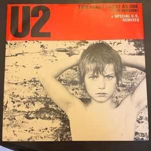 U2 vinyl records vintage 1983 Two Hearts Beat As One maxi-single